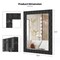 Wood Framed Wall Mirror Rectangle Vanity Mirror for Living Room Entryway-Black - 32" x 24" (L x W)